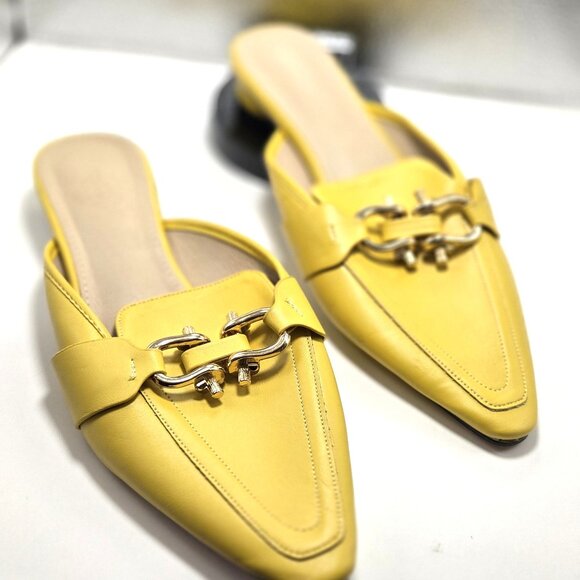 Women's Goldenrod Slip-On Loafer Mules Size 10.5 EU 41 - Picture 2 of 6